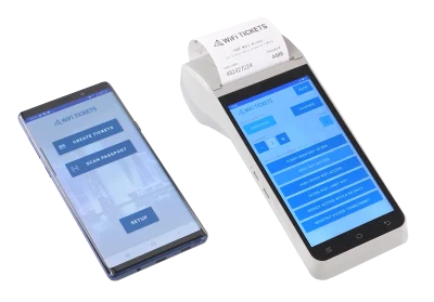 Mobile printer for WiFi tickets